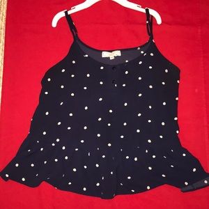 cute polka dot navy tank !